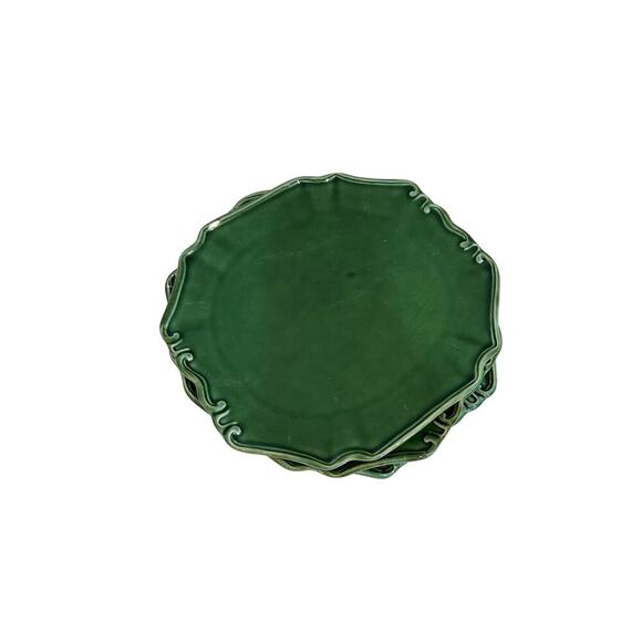 Style-Eyes by Boum Bros™ Natural Green Scroll-Work Edging Serving Platter - Picture 1 of 5